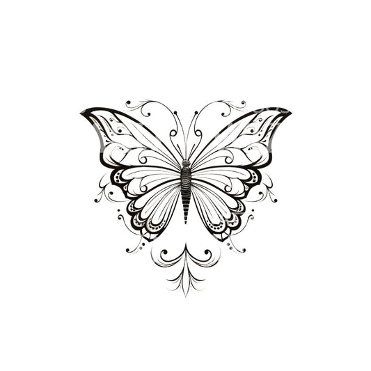 Minimalistisches Schmetterlings-Tattoo-Design