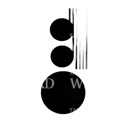Three Circles and Lines Tattoo Design