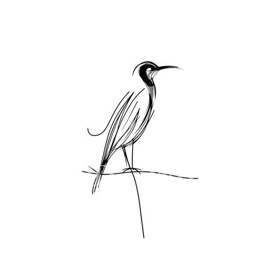 Conception de tatouage d'oiseau minimaliste