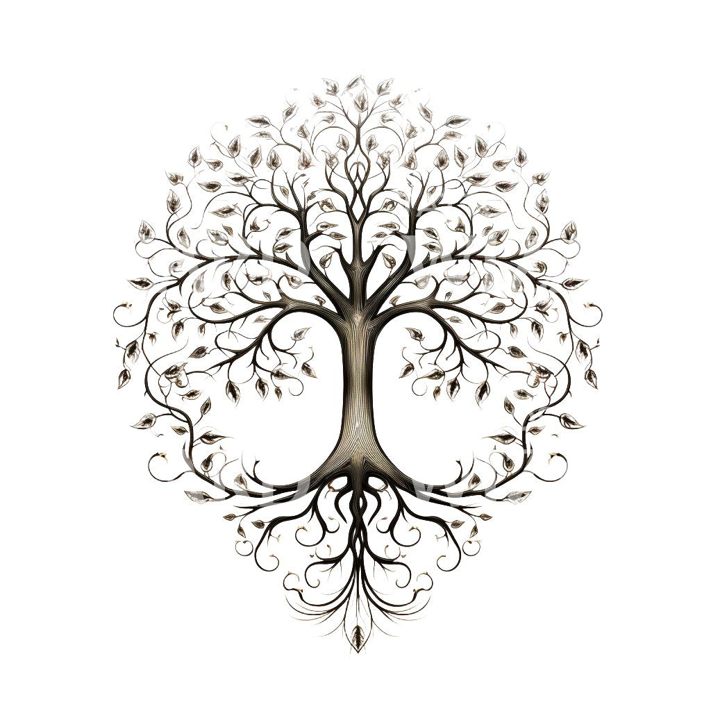 Conception de tatouage d'arbre de vie symétrique