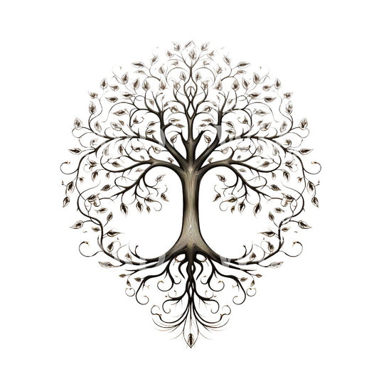 Symmetrisches Lebensbaum-Tattoo-Design