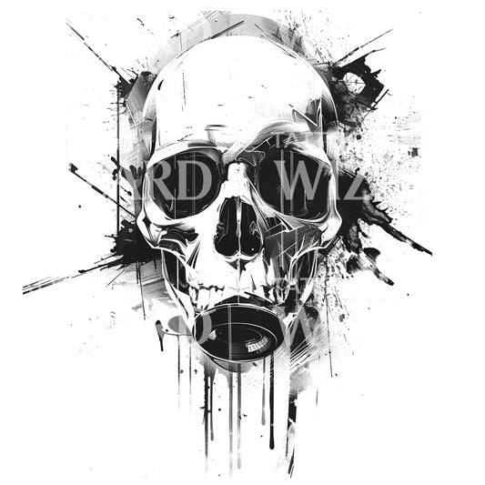 Warrior Skull Tattoo Design