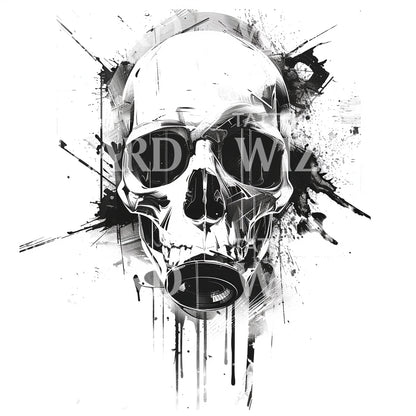 Warrior Skull Tattoo Design