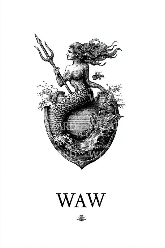 Warsaw WAW Syrenka Tattoo Design