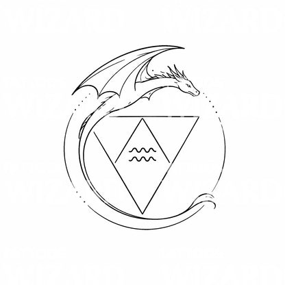 Water Dragon Element Tattoo Design