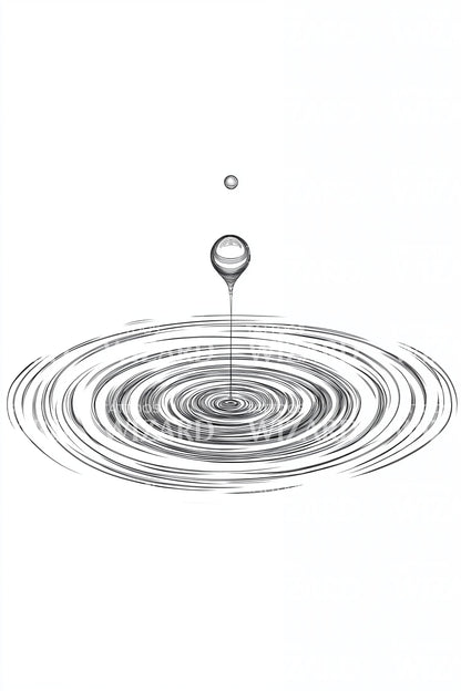 Water Drop Ripple Tattoo Idea