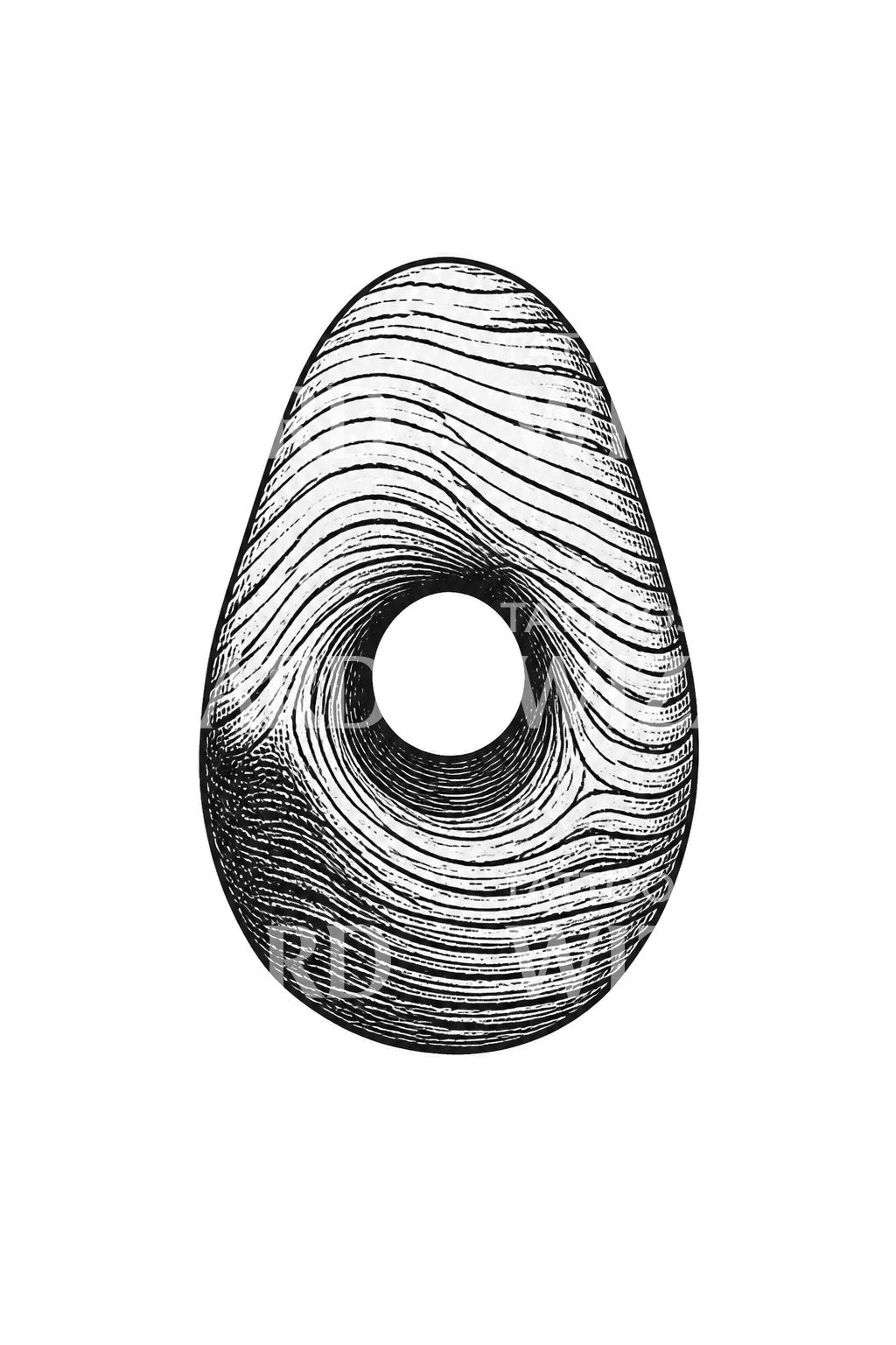 Vattenslitet häxsten-tatueringsdesign