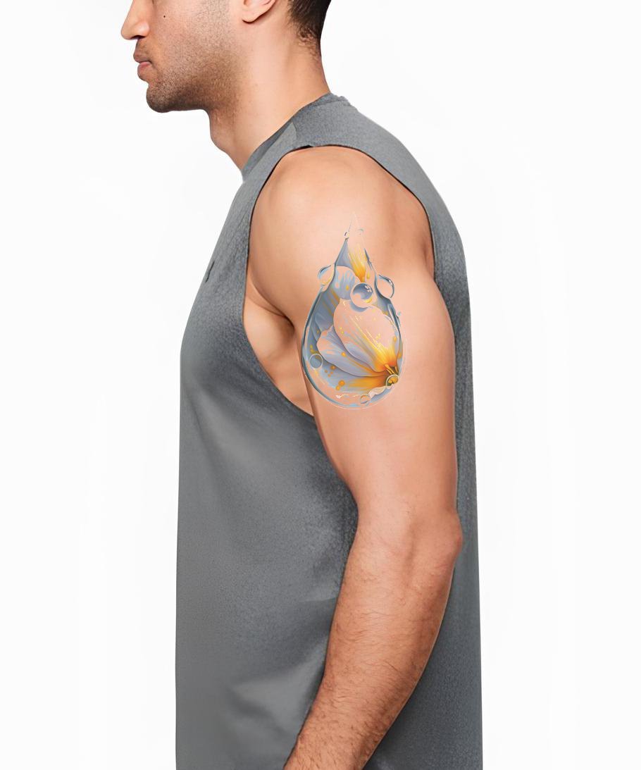 Design Tatuaggio Schizzo Goccia d'Acqua di Cristallo