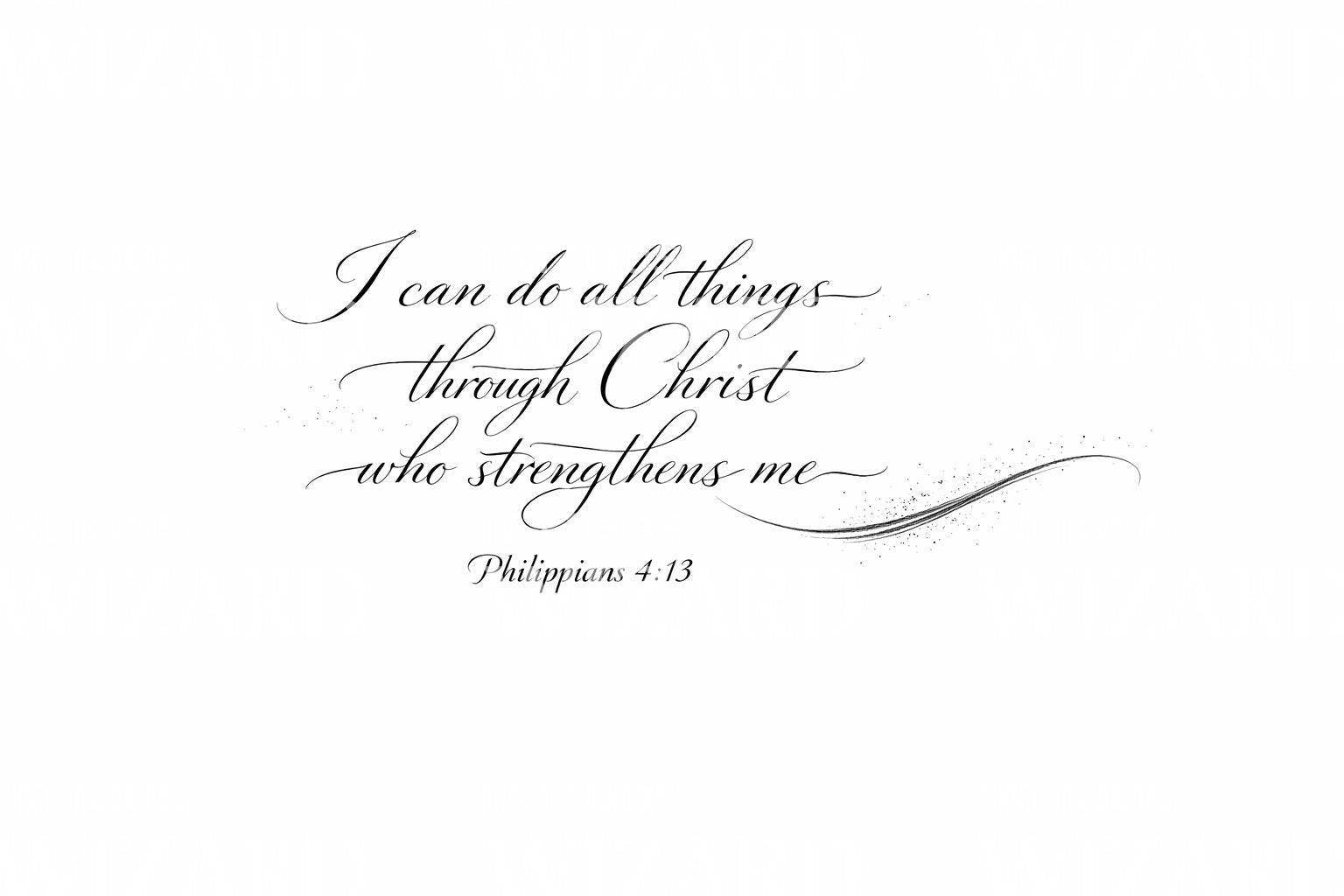 Wave Underline Scripture Tattoo Idea – Tattoos Wizard Designs