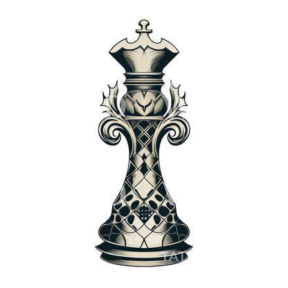 Chess King Tattoo Design