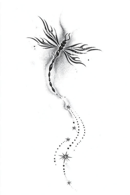 Whimsical Fairy Trail Tattoo Idea