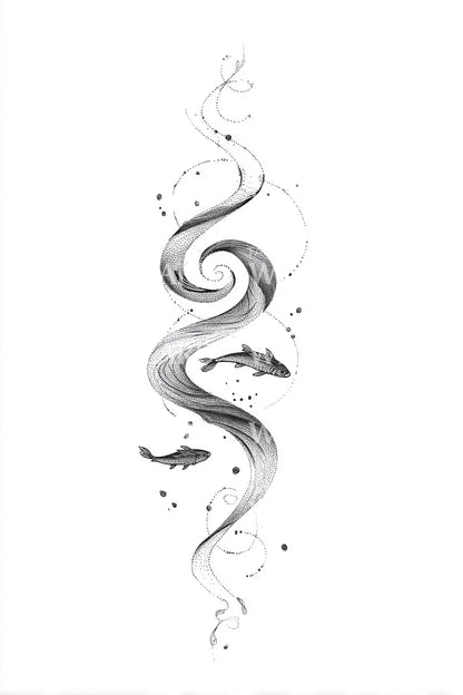 Design del tatuaggio simbolo del serpente vorticoso
