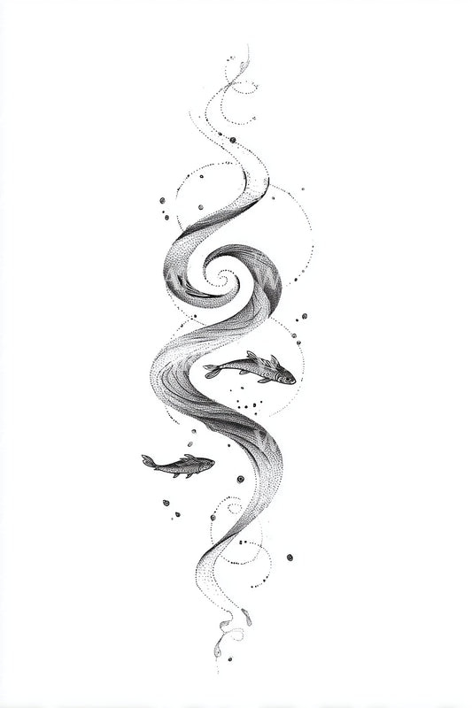 Design del tatuaggio simbolo del serpente vorticoso