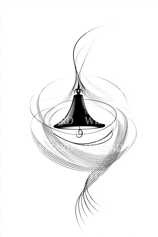 Wirbelnde Spire Flow Tattoo Design