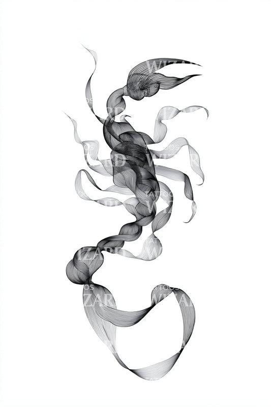 Flüstern Rauchband Tattoo Design