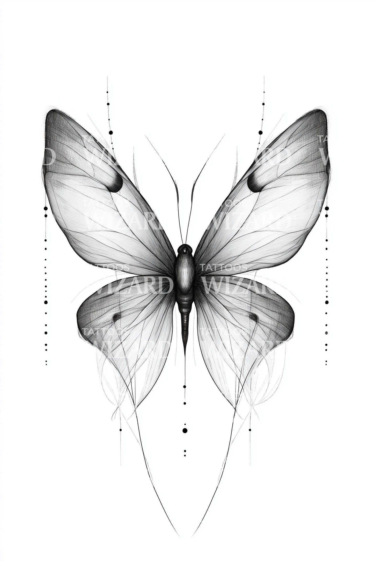 Whisper Soft Butterfly Tattoo Design