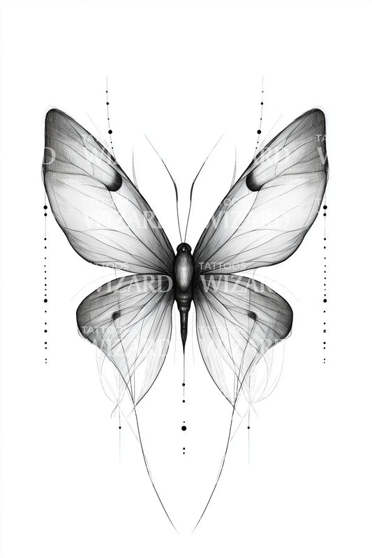 Whisper Soft Butterfly Tattoo Design