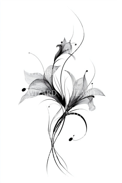 Design Tatuaggio Giglio Sussurrante Sway
