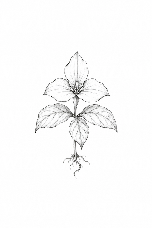Tattoo-idee met witte trilliumbloem