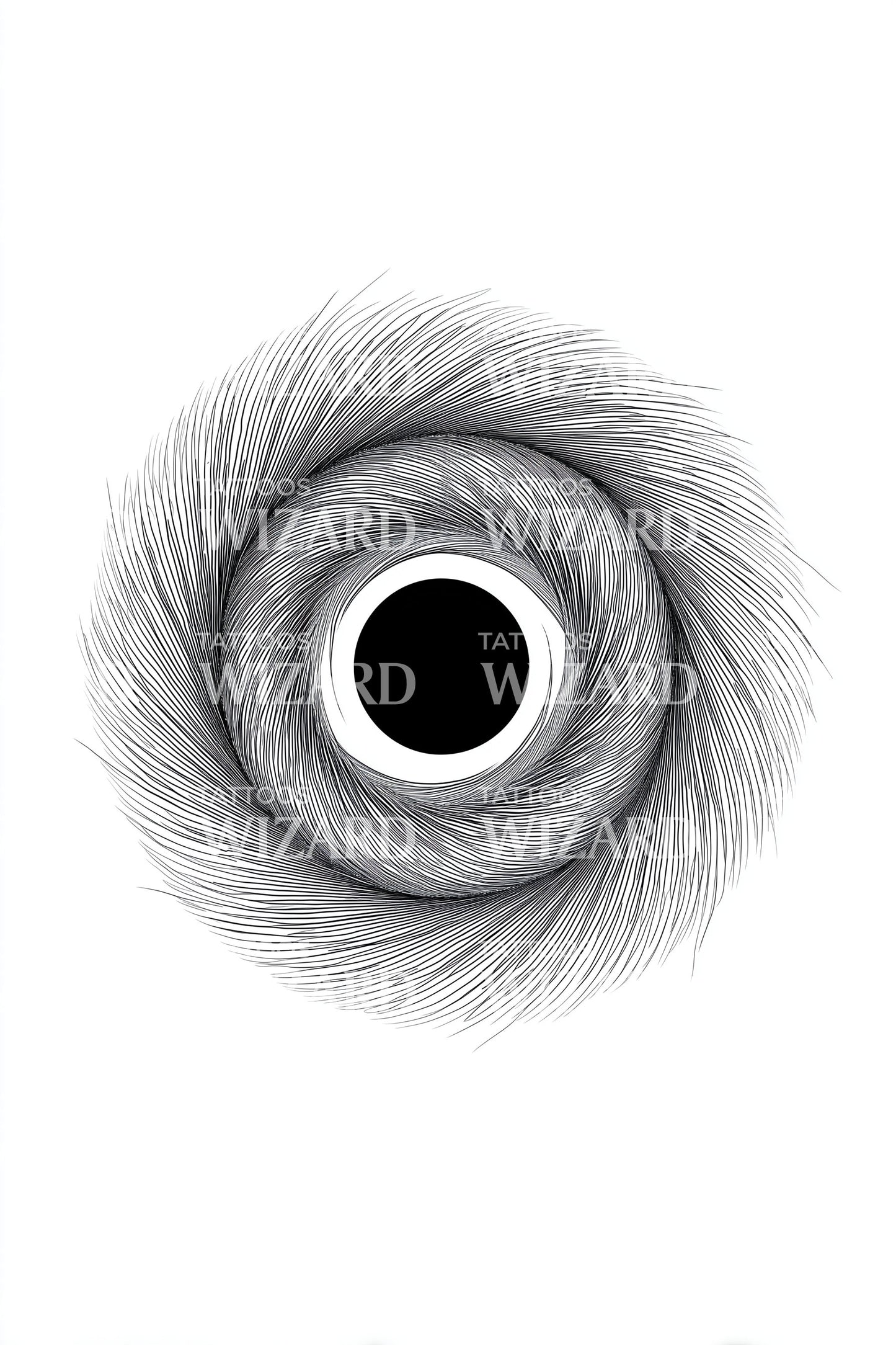 Whorl Eye Vortex Tattoo Design