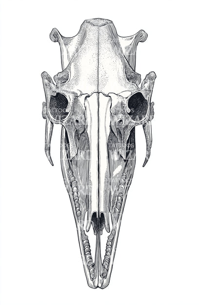 Wild Boar Skull Tattoo Design
