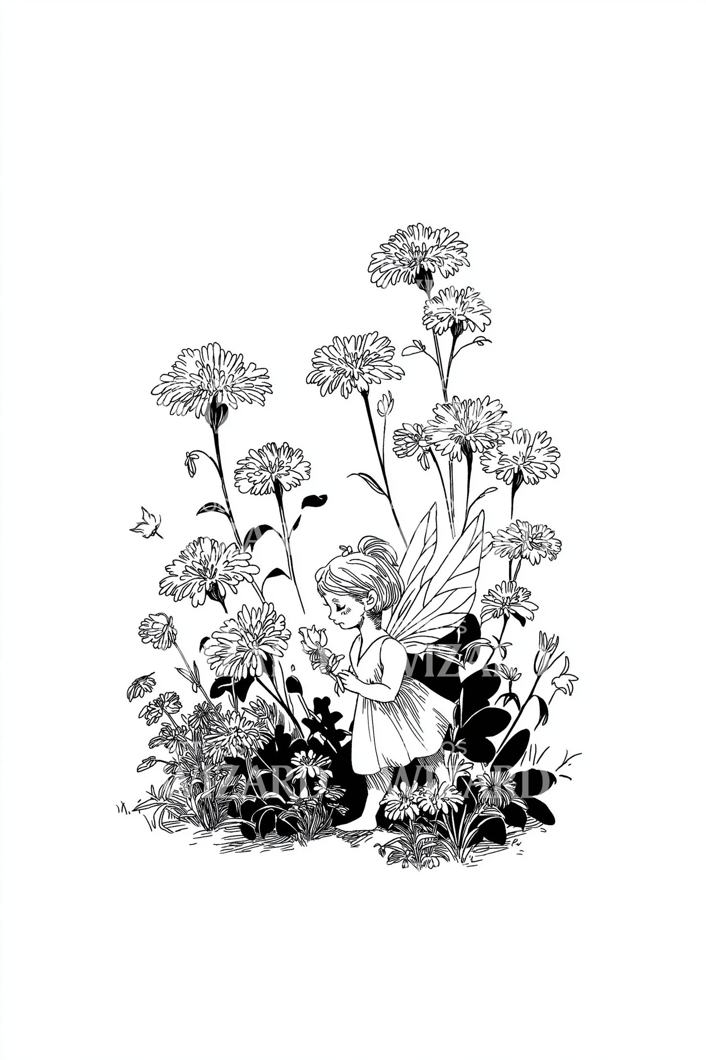 Wildblumenstrauß Tattoo Design