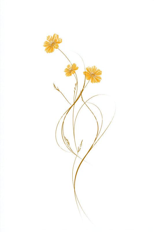 Desenho de Tatuagem Brisa de Flor Silvestre
