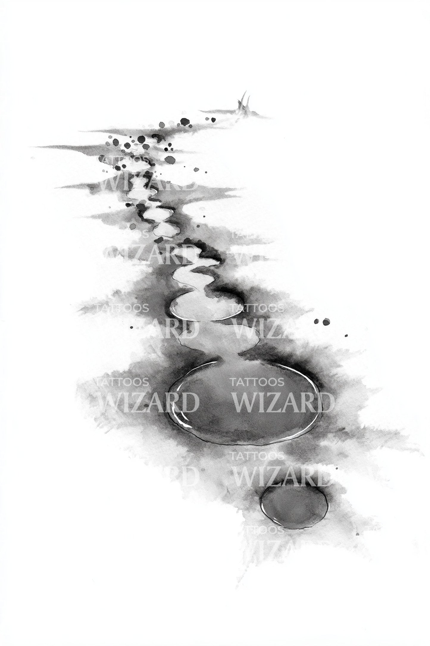 Winding Ink River Tattoo Design