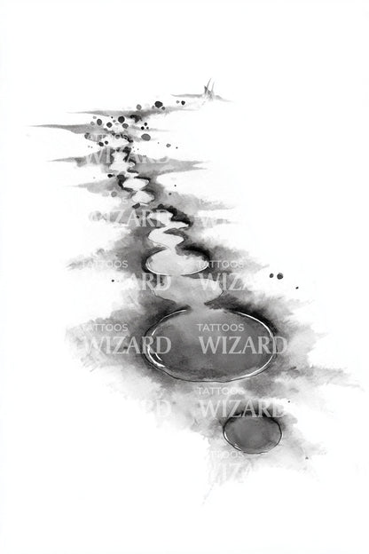 Winding Ink River Tattoo Design