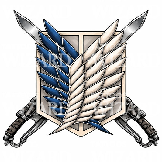 Winged Emblem Tattoo Design