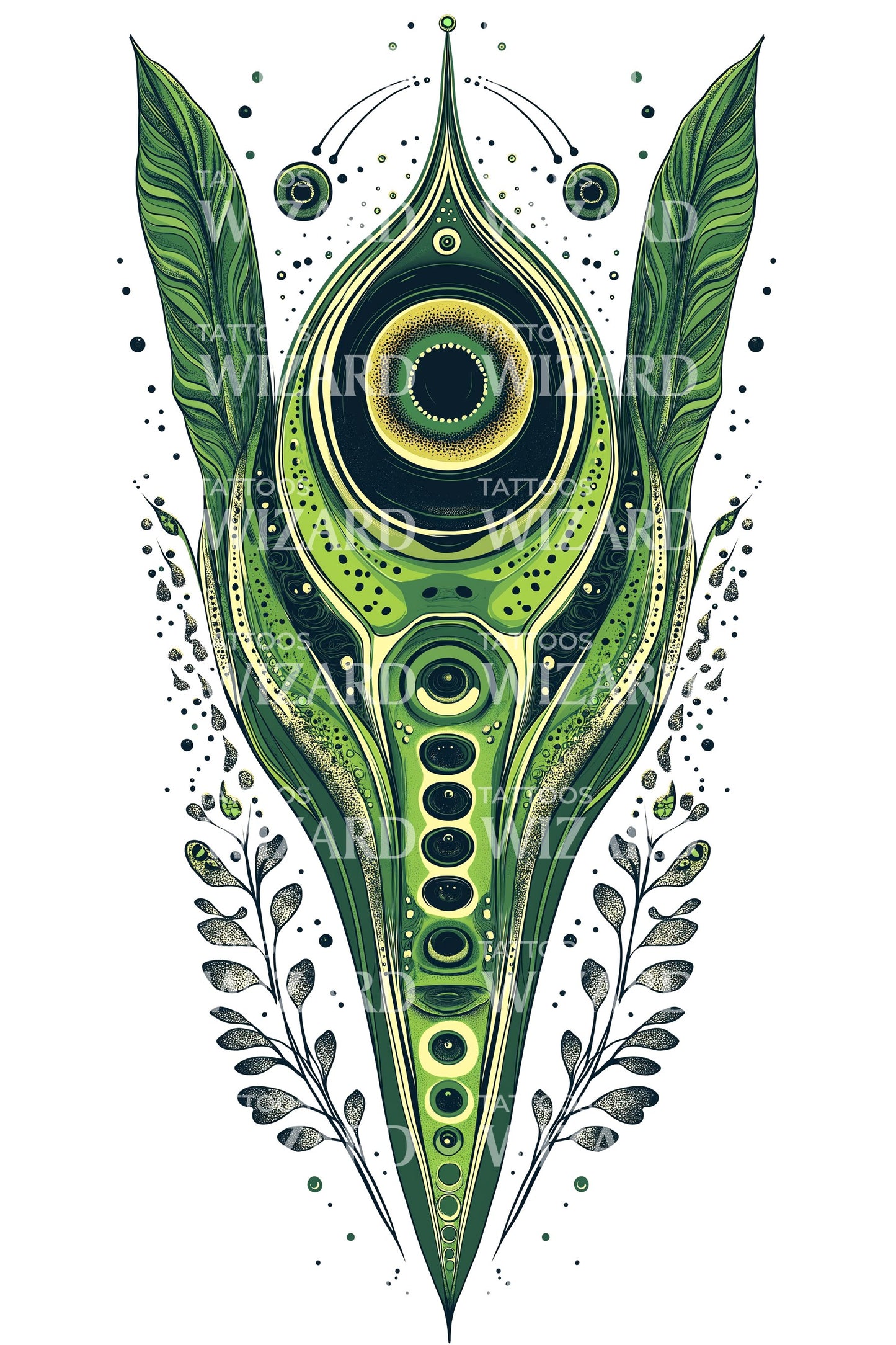 Winged Eye Sigil Tattoo Design