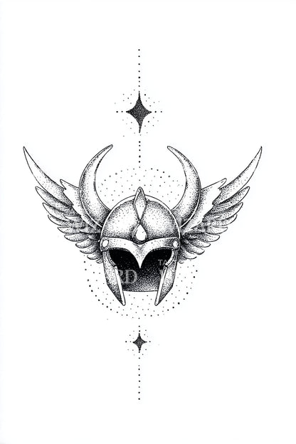 Disegno Tatuaggio Scarabeo Alato a Stella