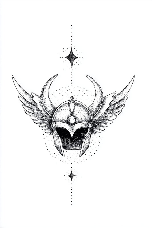 Disegno Tatuaggio Scarabeo Alato a Stella