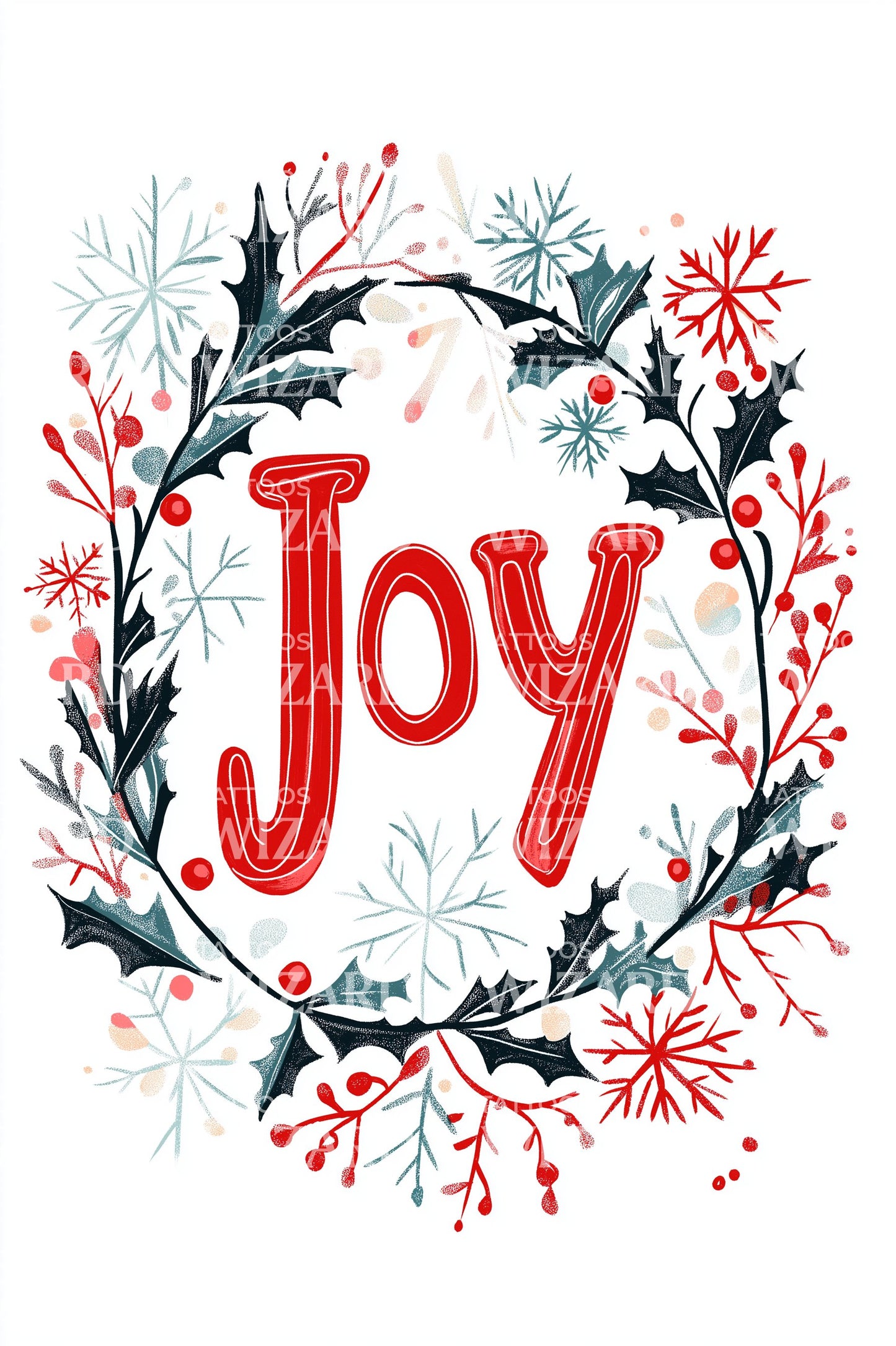 Winter Joy Tattoo Illustration