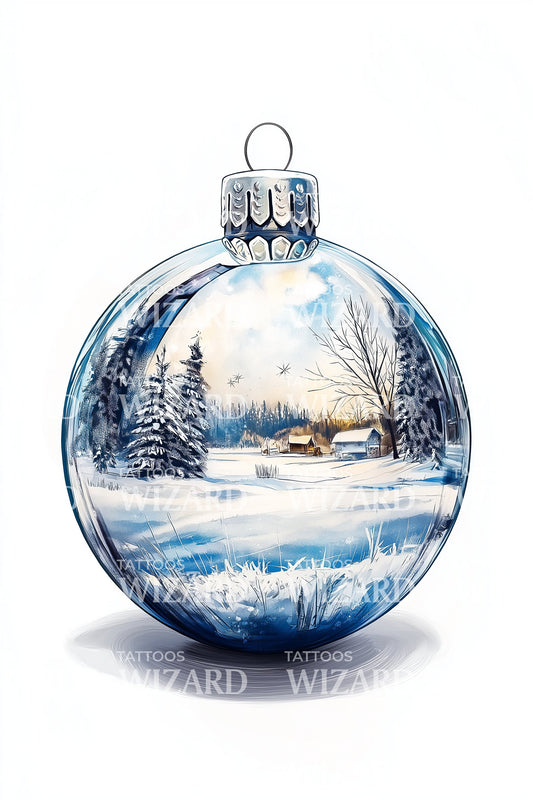 Winter Ornament Tattoo Illustration