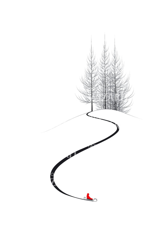 Winter Path to Distant Pines Tattoo Idea