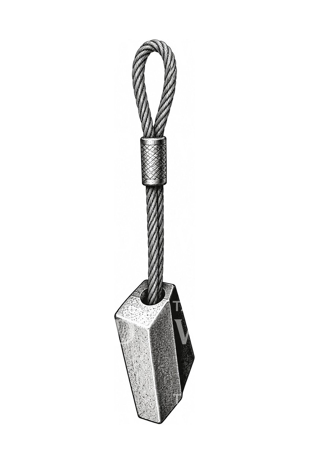 Diseño de tatuaje de empotrador de escalada con cable