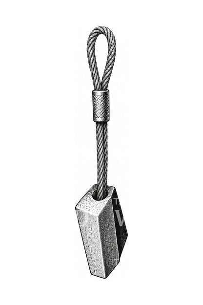 Diseño de tatuaje de empotrador de escalada con cable