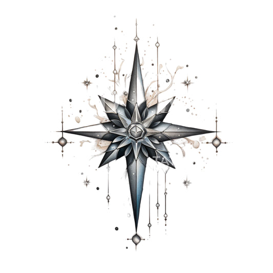 Cosmic Star Tattoo Design