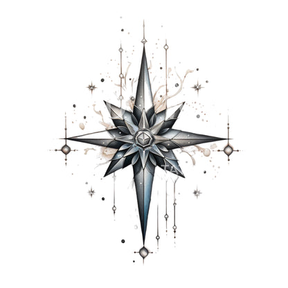 Cosmic Star Tattoo Design