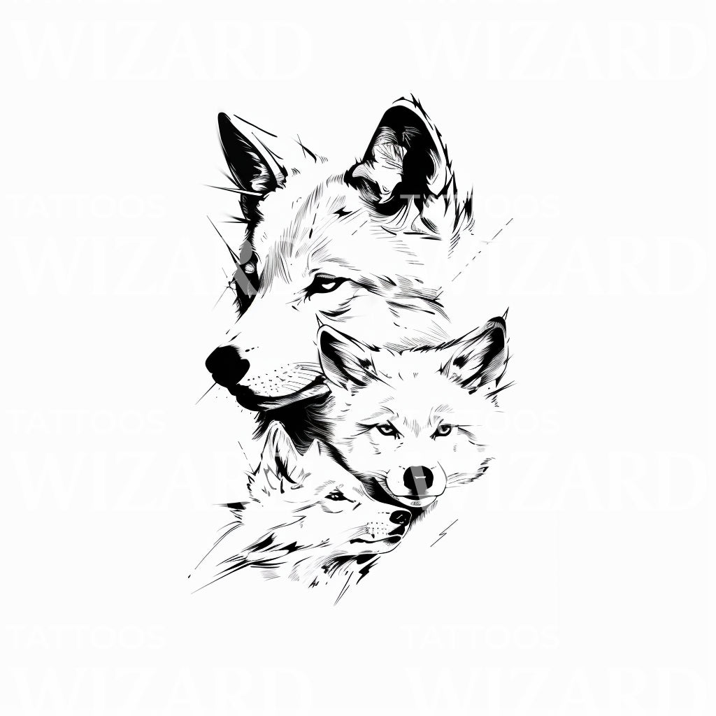 Wolfswelpen Tattoo-Design