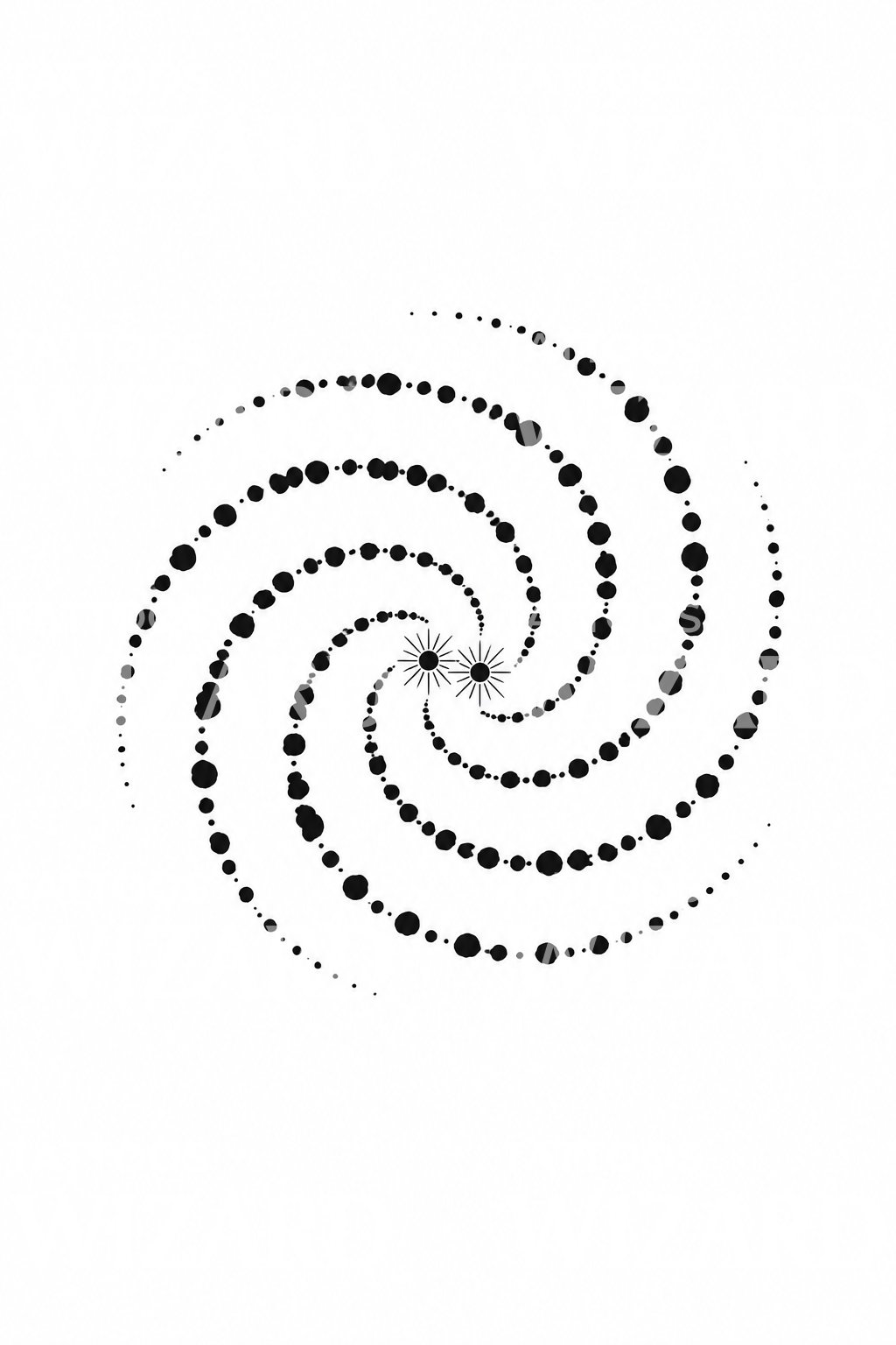 Wolf Rayet Dust Pinwheel Tattoo Design