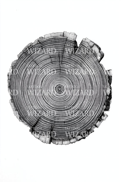 Wood Growth Rings Tattoo Design