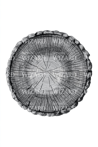 Wood Slice Rings Tattoo Design