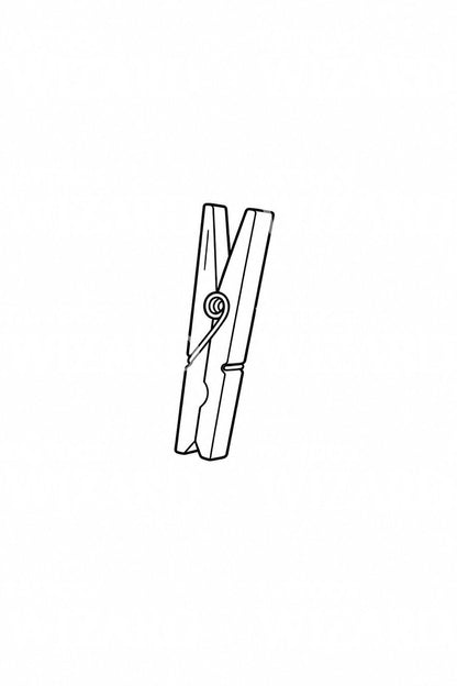 Wooden Clothes Peg Tattoo Idea