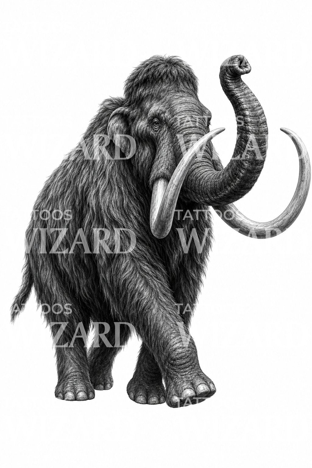 Woolly Mammoth Tattoo Design