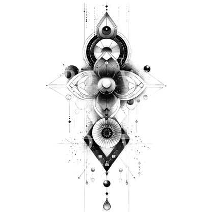 Meditative Black & Grey Tattoo Design