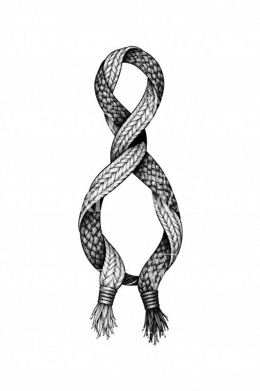 Woven Handfasting Cord Tattoo Design