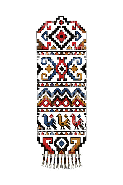Kudotun kilim-nauhan tatuointisuunnitelma