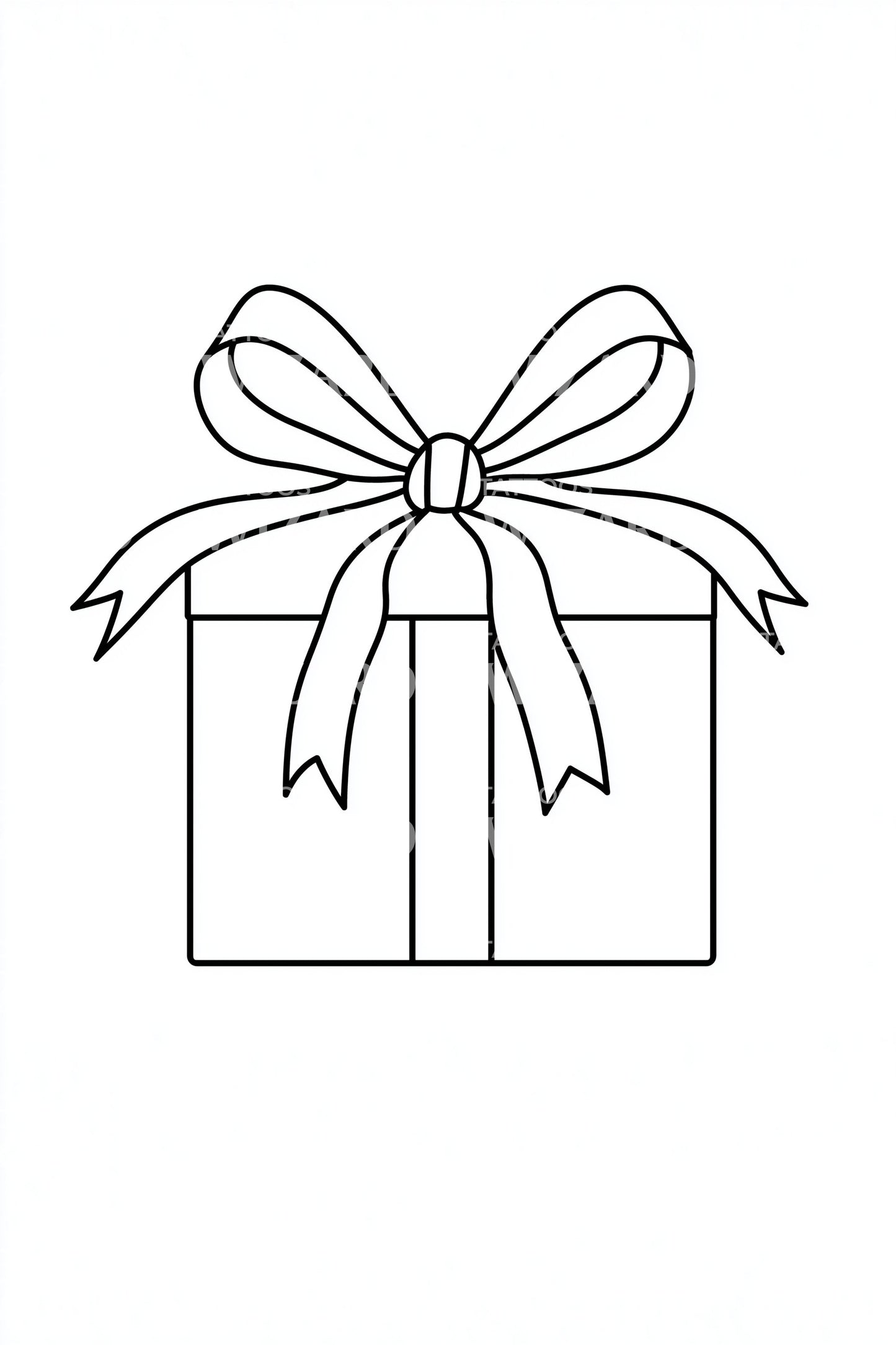 Wrapped Gift Box Tattoo Illustration